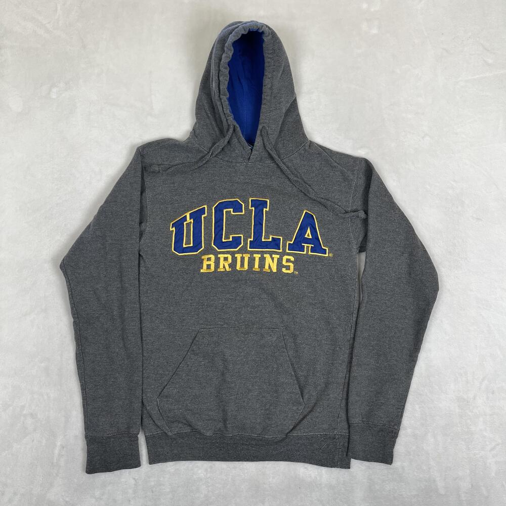 Vintage UCLA Bruins Hoodie Sweatshirt Womens Small Gray NCAA Basketball OVB Y2K